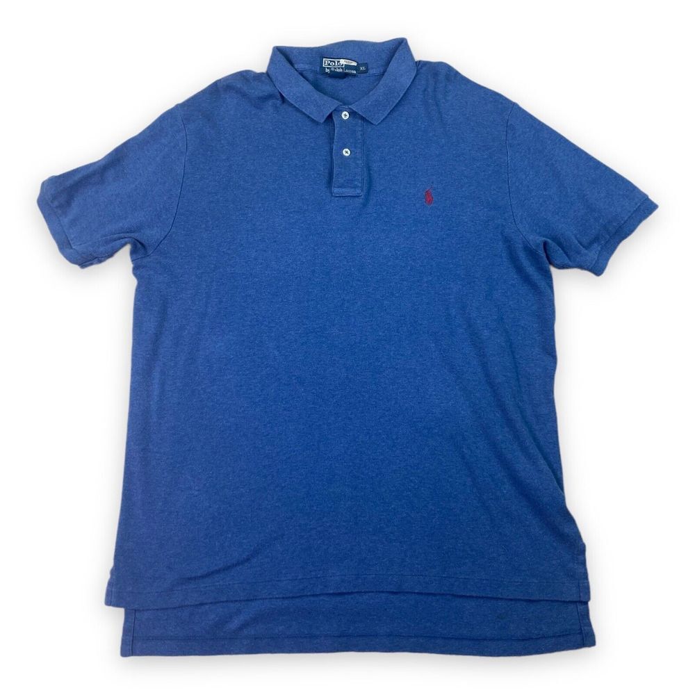 Polo Ralph Lauren Polo Shirt Adult XL Blue Short Sleeve Red Pony‎